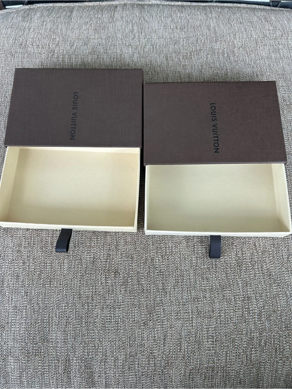 Louis Vuitton Brown Presentation Boxes with Ribbon Pulls